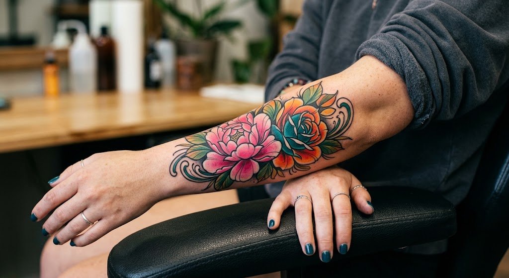 tatouage bras feminin